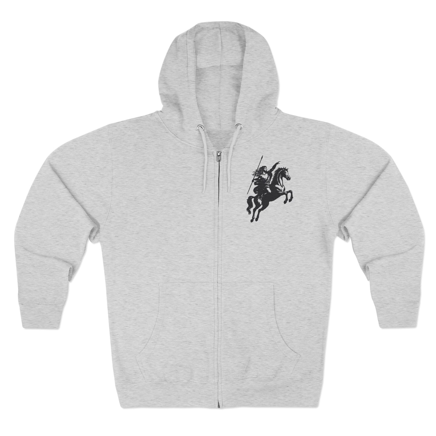 Zip Hoodie with Crest Design